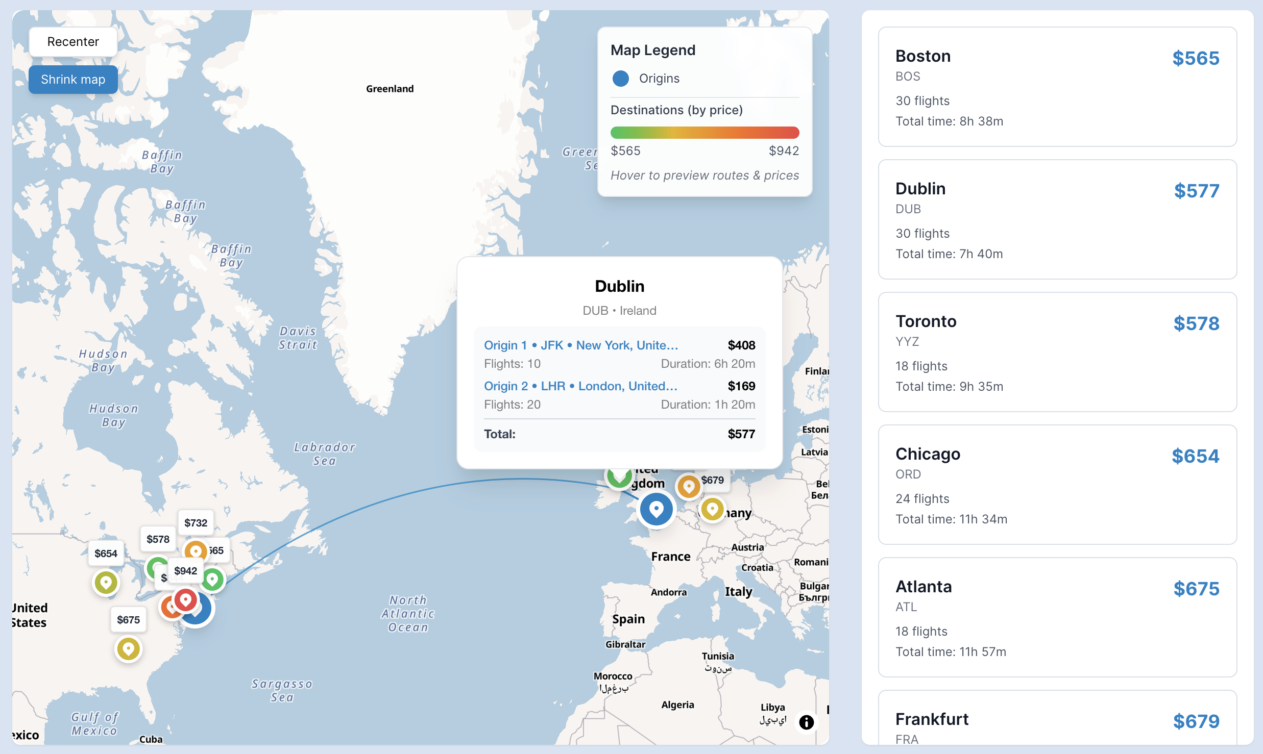 Map view of Dublin meetup